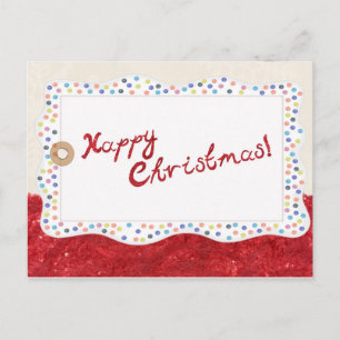 Cartão Postal De Festividades Simples Elegante Retro Russo Decor Feliz Natal