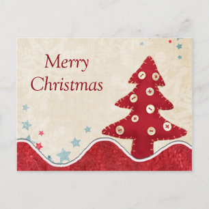 Cartão Postal De Festividades Simples Elegante Retro Russo Decor Feliz Natal