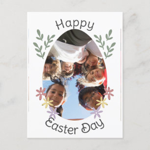 Cartão Postal De Festividades simples Felz pascoa giro moderno para amigos perso