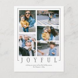 Cartão Postal De Festividades Simples Moderno 5 fotos Collage Personalizado