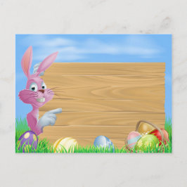 Cartão Postal De Festividades Sinal de ovos de chocolate cor-de-rosa Embarque de