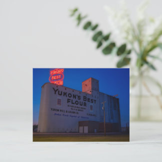 Cartão Postal De Festividades Sinal Neon do Moinho de Farinha Yukon' Best ao Cre