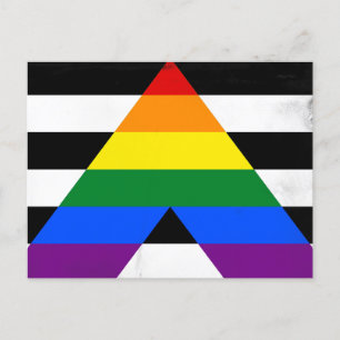 Cartão Postal De Festividades Sinalizador Ally do hetero