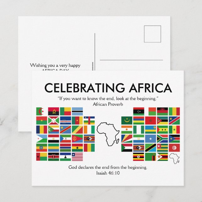 Cartão Postal De Festividades Sinalizadores AFRICA DE CELEBRAÇÃO Personalizada (Frente/Verso)