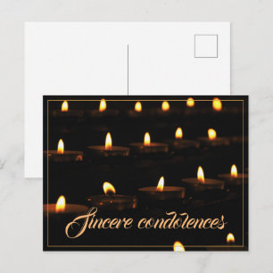 Cartão Postal De Festividades Sinceras condolências