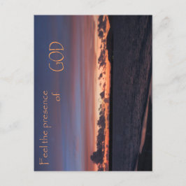 Cartão Postal De Festividades Sinta a presença de Deus