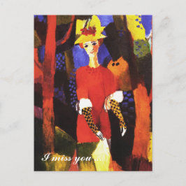 Cartão Postal De Festividades Sinto Sua Falta. Dia de os namorados de arte