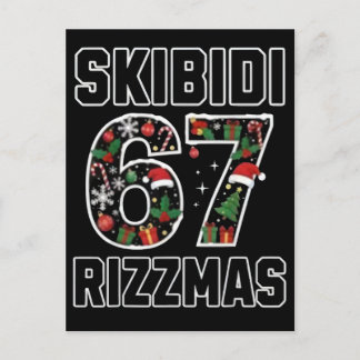 Cartão Postal De Festividades Skibidi Six Seven Rizzmas Funny Christmas 2025 Mem