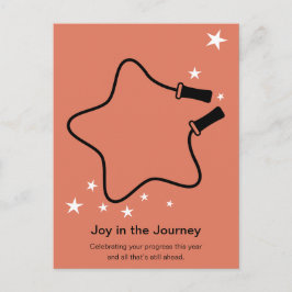 Cartão Postal De Festividades Skipping Rope Joy in the Journey Fitness Christmas