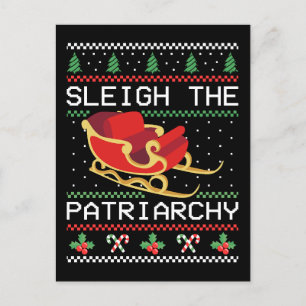 Cartão Postal De Festividades Sleigh O Patriarcado I