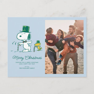 Cartão Postal De Festividades Snoopy Top Peppermint Candy