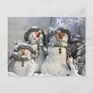 Cartão Postal De Festividades Snowman Christmas