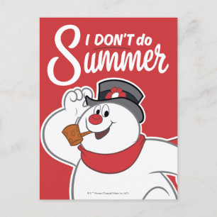 Cartão Postal De Festividades Snowman™ congelado   Eu não faço verão