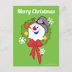 Cartão Postal De Festividades Snowman™ congelado Feriado congelado