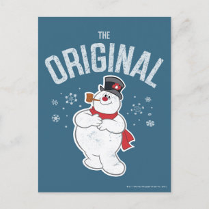 Cartão Postal De Festividades Snowman™ congelado   O original