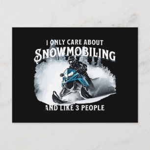 Cartão Postal De Festividades Snowmobiling Funny Snowmobile