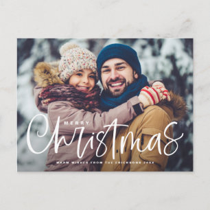 Cartão Postal De Festividades Sobreposição de Letreiro de Feliz Natal Foto