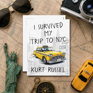 Cartão Postal De Festividades Sobrevivi à Minha Viagem ao Nyc (Texto Personaliza