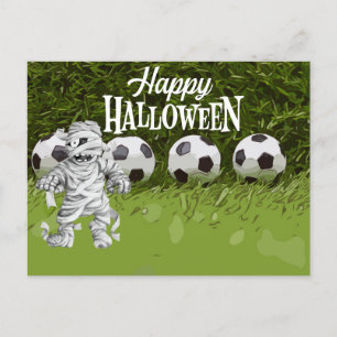 Cartão Postal De Festividades Soccer halloween para jogador
