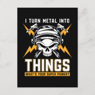 Cartão Postal De Festividades Soldador Transforma O Metal Em Ferro De Soldadura