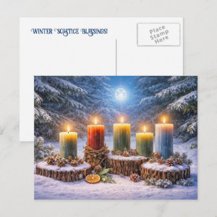 Cartão Postal De Festividades Solstício de Inverno