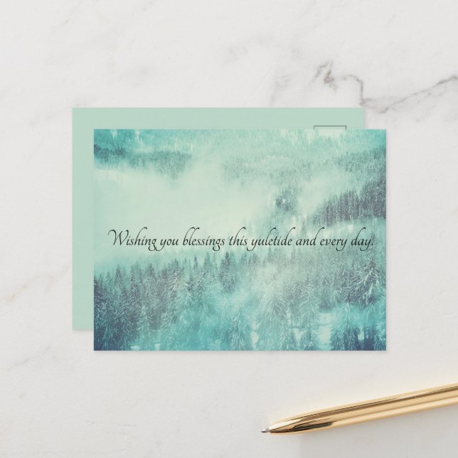 Cartão Postal De Festividades Solstício de inverno na Floresta Verde de Natal (Frente/Verso In Situ)