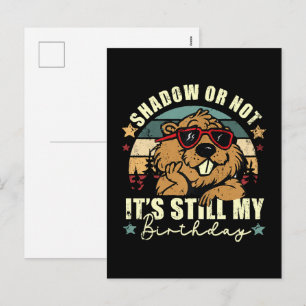 Cartão Postal De Festividades sombra ou não ainda é meu aniversário