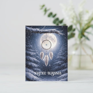 Cartão Postal De Festividades Sonho da Lua do Solstício de Inverno