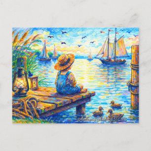 Cartão Postal De Festividades Sonho do Porto Pacífico