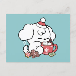 Cartão Postal De Festividades Sonhos De Bolachas Cozy - Chocolate Quente e Natal
