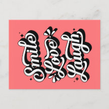 Sorria. Amor. Ria. /Cartão Postal