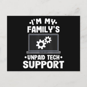 Cartão Postal De Festividades Sou o computador engraçado do suporte técnico não 