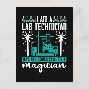 Cartão Postal De Festividades Sou Um Técnico De Laboratório De Química Tecnológi