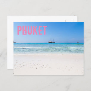 Cartão Postal De Festividades Souvenir da Tailândia Phuket Beach