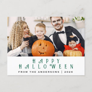 Cartão Postal De Festividades Spooky Happy Halloween 1 Foto