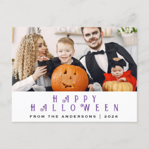 Cartão Postal De Festividades Spooky Happy Halloween 1 Foto