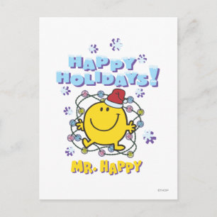 Cartão Postal De Festividades Sr. Happy Férias Felizes