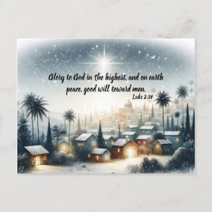 Cartão Postal De Festividades Star Over Stilness