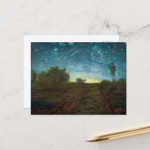 Cartão Postal De Festividades Starry Night por Jean-Francois Millet