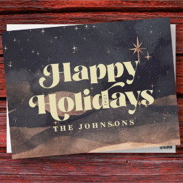 Cartão Postal De Festividades Starry Night Winter Sky Modern Elegante Chic