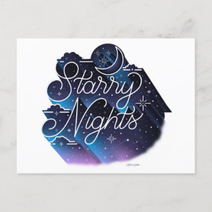 Cartão Postal De Festividades Starry Nights / Cartão-postal