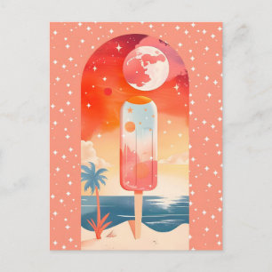 Cartão Postal De Festividades Starry Summer Tropical Night