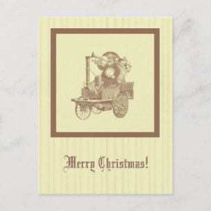 Cartão Postal De Festividades steampunk Christmas - Santa in goggles