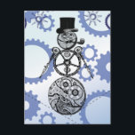 Cartão Postal De Festividades Steampunk Snowman Gear Holiday Design<br><div class="desc">Deseje aos seus amigos, clientes e vizinhos uma temporada de Férias muito "Gearry" com este design gráfico único. Em destaque está um boneco de neve feito a partir de um relógio, engrenagens e braços de relógio antigos. Perfeito para aniversários, Natal, Kwanzaa e Hanukkah. Excelente também para aqueles que gostam de...</div>