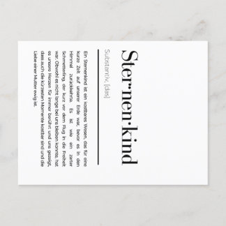 Cartão Postal De Festividades Sternenkind Karte Duden - Trauer Karte Mama