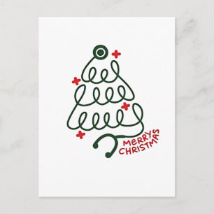 Cartão Postal De Festividades Stethoscope Árvore de Natal Luzes Enfermando Esfre
