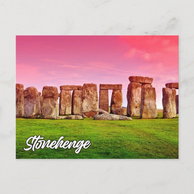 Cartão Postal De Festividades Stonehenge, Wiltshire, Inglaterra (Frente)