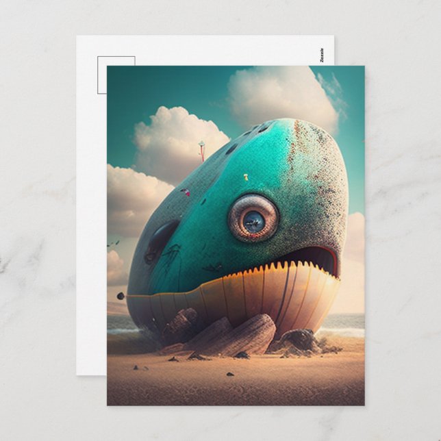 Cartão Postal De Festividades Strange Whale (Frente/Verso)
