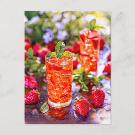 Cartão Postal De Festividades Strawberry Daiquiri - Sonho de Verão