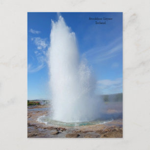Cartão Postal De Festividades Strokkur Geyser Islândia
